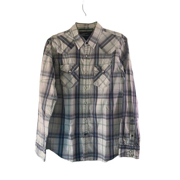 AMERICAN EAGLE Men’s Snap Button Long Sleeve Shirt / Size: Medium - Picture 1 of 7